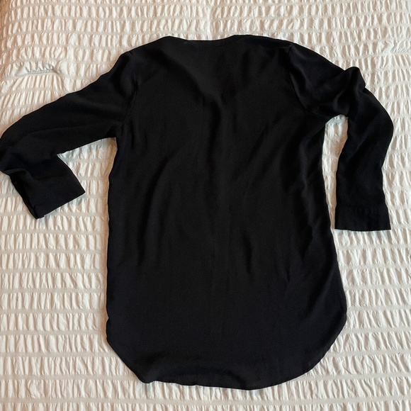 🌟Timing Black Button Front Tunic Blouse Women’s Size Large Roll Tab Sleeve - Picture 10 of 10